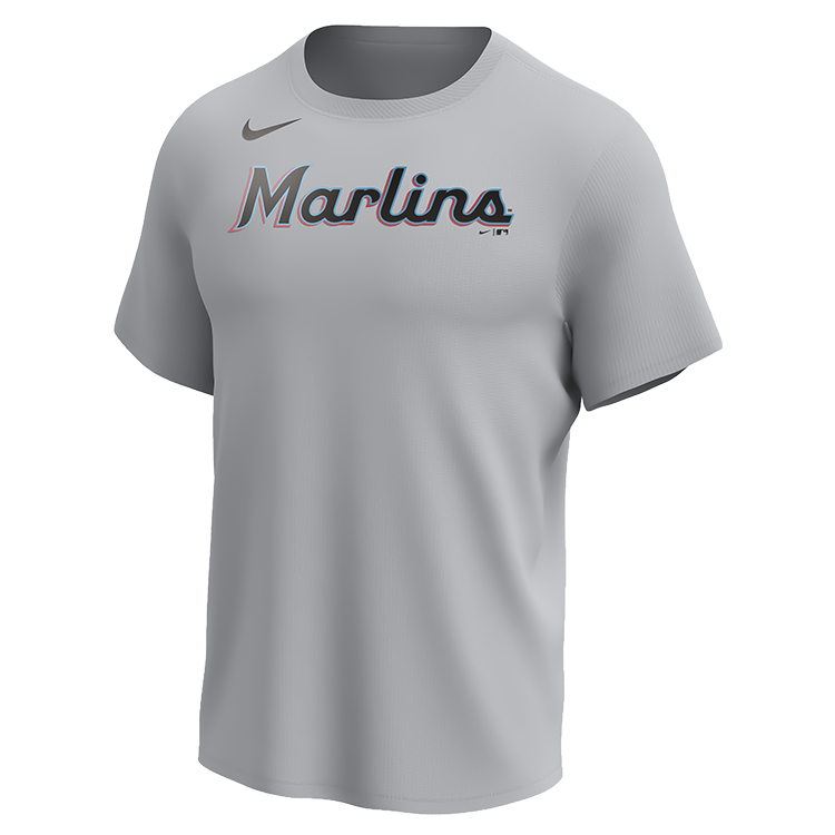 Marlins MLB Adult League Team Jerseys - Official Nike MLB Wordmark Poly Tees - N223